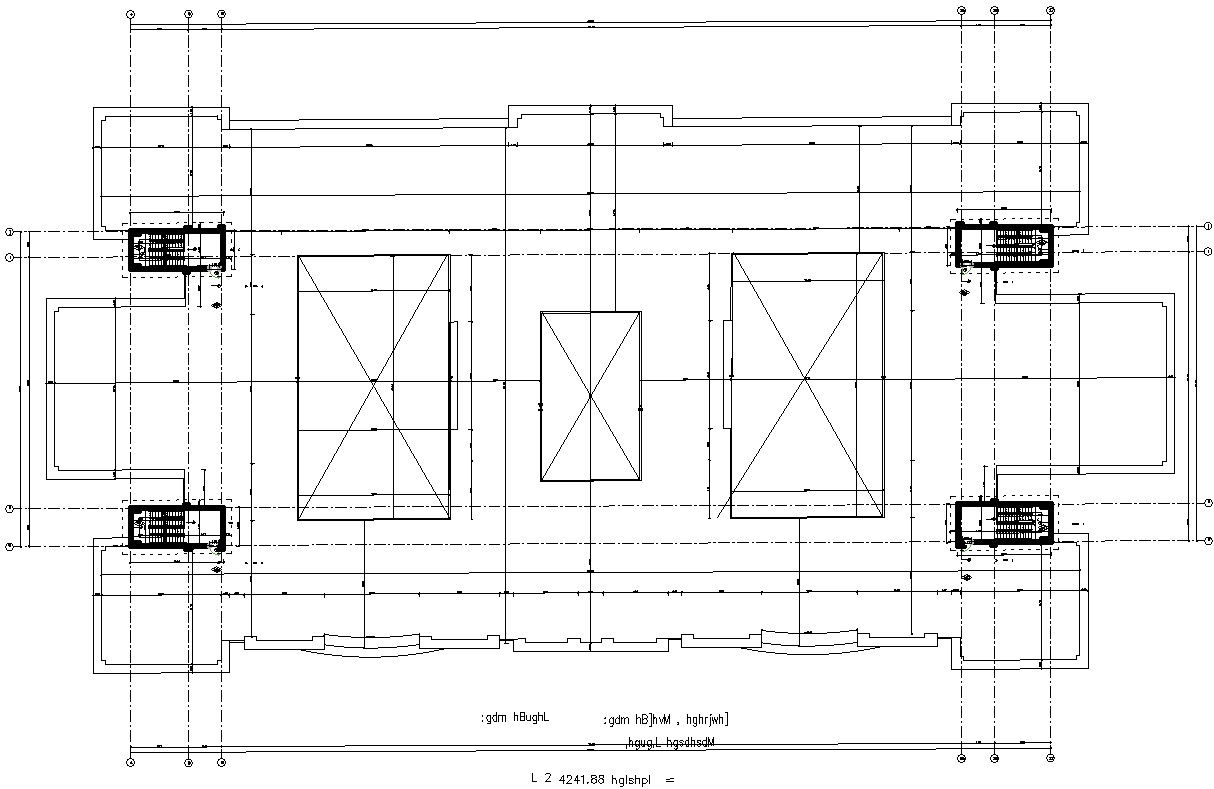 Terrace floor Framing layout of a Educational Building.