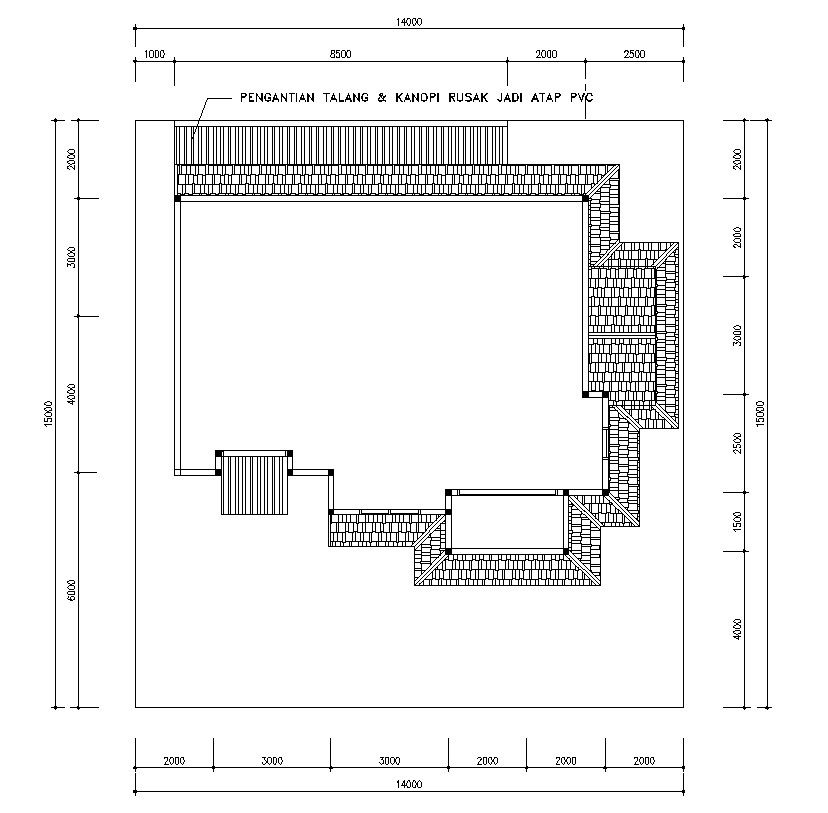 Comprehensive AutoCAD Drawing of House Terrace Layout