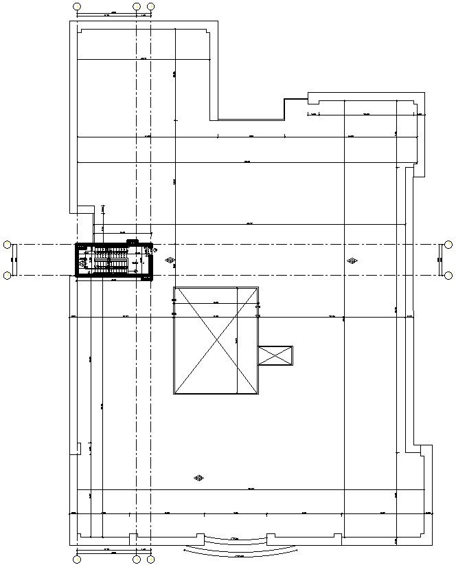 Terrace plan of university with detail AutoCAD drawing