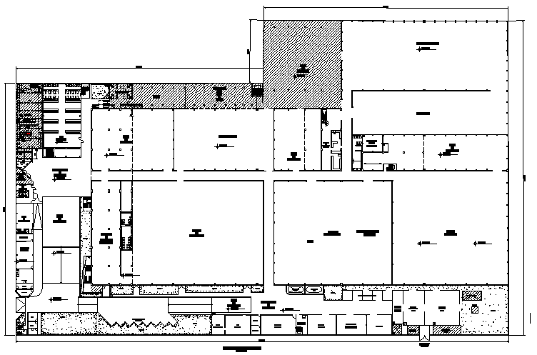 Textiles architecture plan detail dwg file