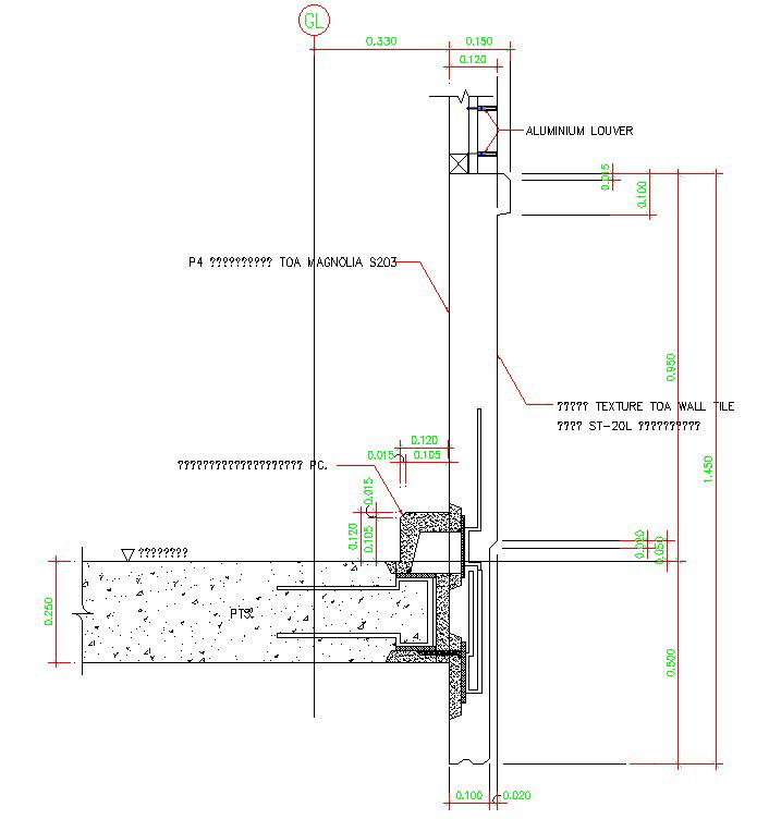 Texture Toa wall tile section details AutoCAD 2D DWG drawing file is given. Download the AutoCAD free DWG file.