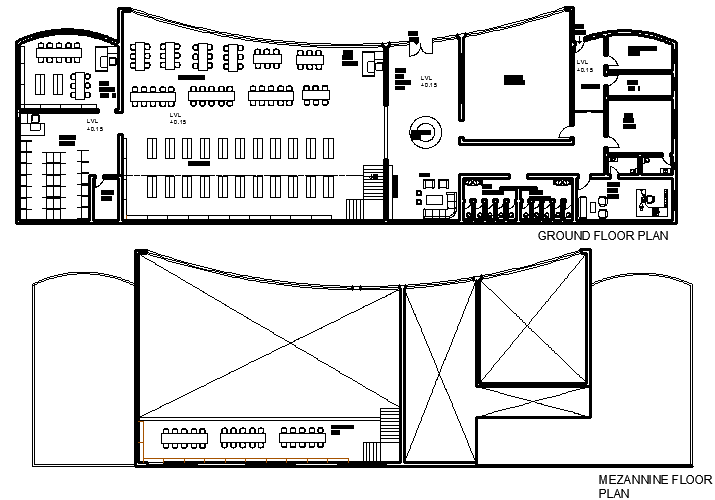 The Architecture Design of Public Library Elevation dwg file