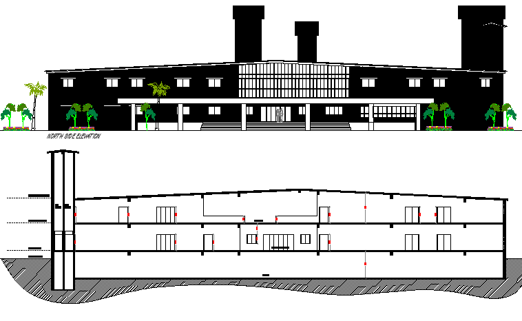 The Architecture Layout of Beach Resort dwg file