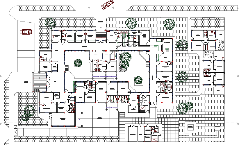 The Architecture Layout of Health Center dwg file