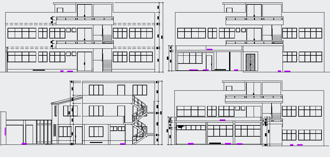 The Architecture Layout of Housing Project dwg file