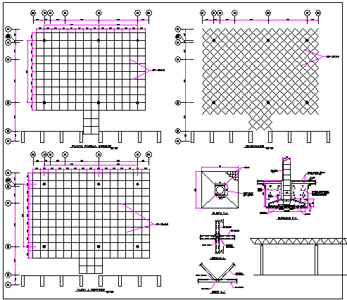 The Architecture Project of Building Roof dwg file