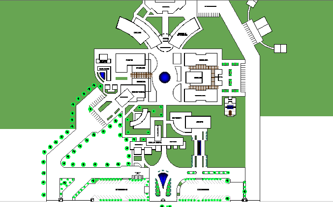 The Architecture Project of General Hospital dwg file