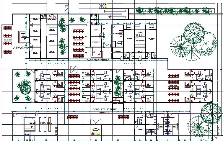 The Architecture Project of Hospital Unit dwg file