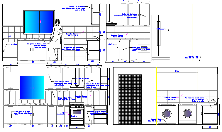 The architecture project details of single family house dwg file