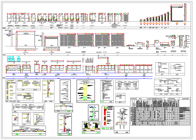 The architecture project of city super market dwg file
