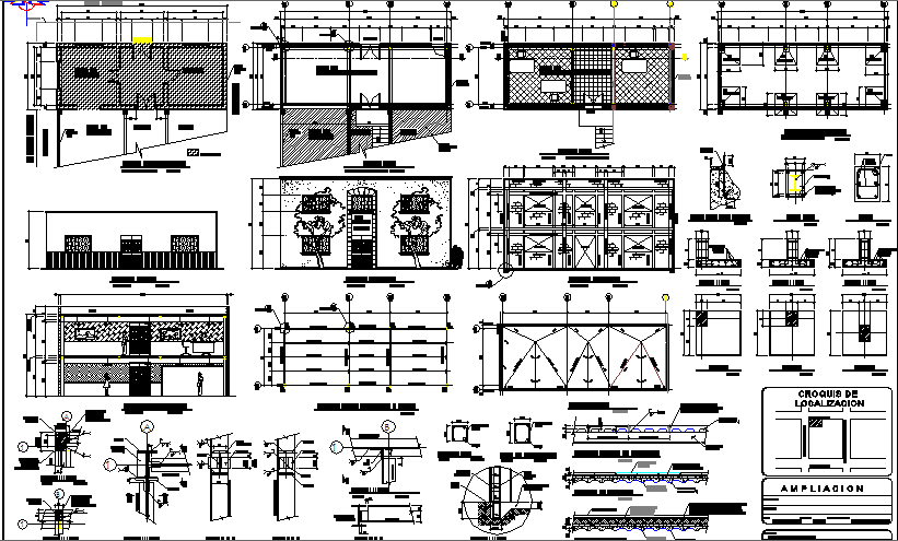 The architecture project of corporate office dwg file