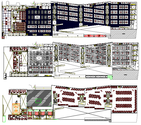 The architecture project of shopping center dwg file