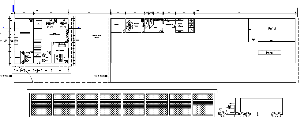 The architecture project of single family house dwg file