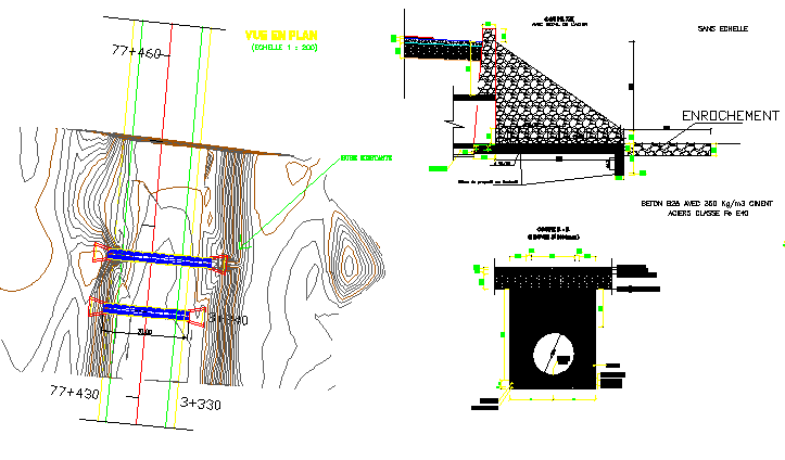The architecture project of water sewer details dwg file