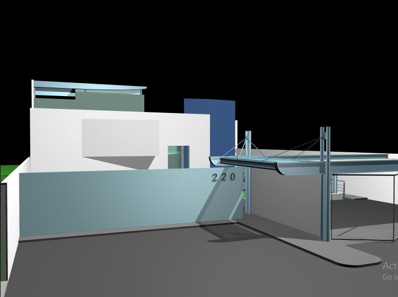 Modern Villa Design With Glass Boundary Wall And Covered Parking Area