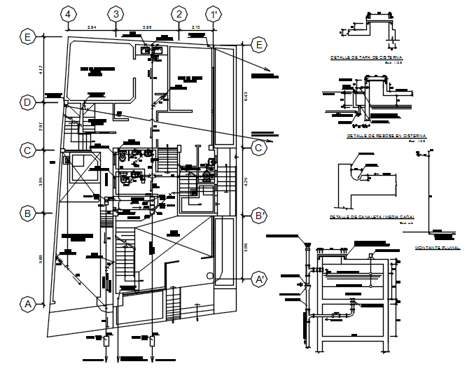 The sanitary layout of the clinic in dwg file