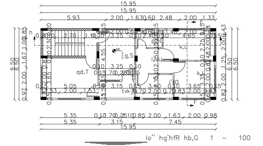 The 16x11m first floor house plan download now