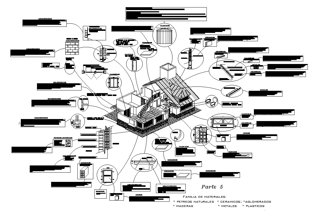 The 2D AutoCAD file shows the detailed view of the 12x9m residential house building