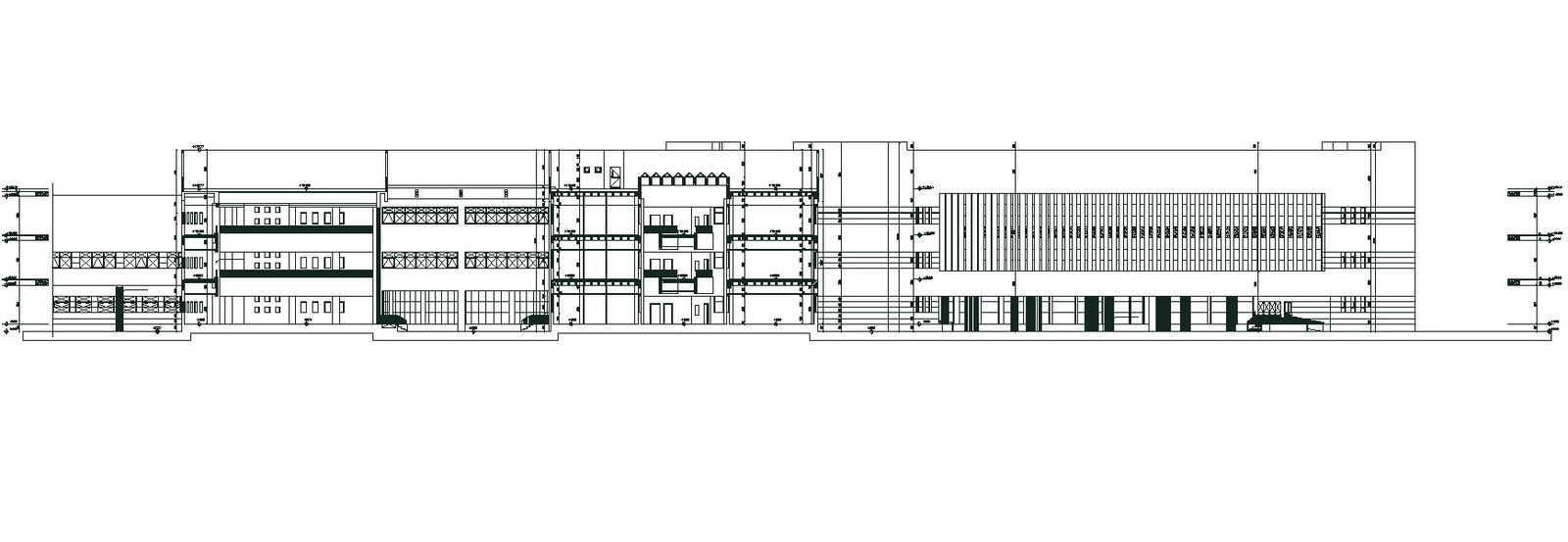 The Architectural Drawing AutoCAD DWG file of the University building section details.Download the AutoCAD 2D DWG file.