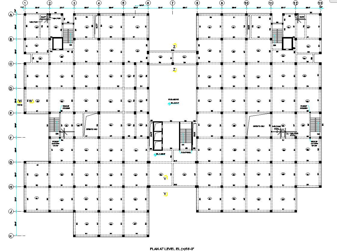 The Architecture Layout Drawing Of Building Dwg File