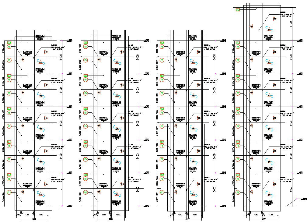 The AutoCAD DWG Drawing 2D file of the Fire staircase section details.Download the AutoCAD DWG file.