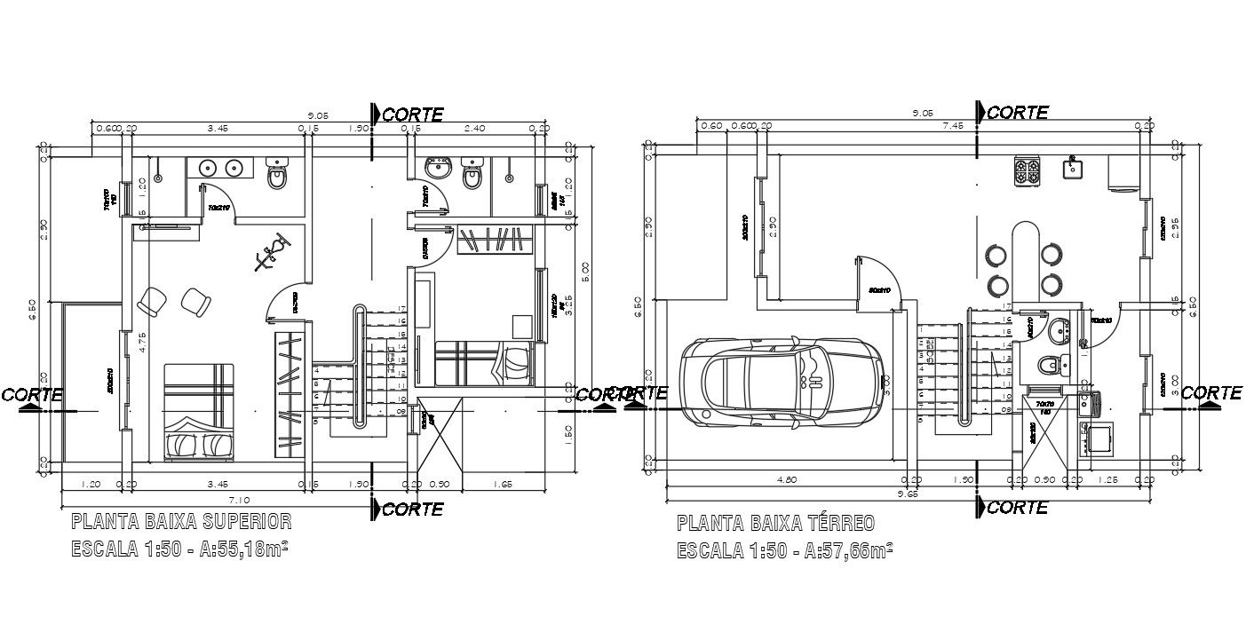 The AutoCAD DWG drawing file shows the detail of Residential house plan.Download this AutoCAD drawing file.