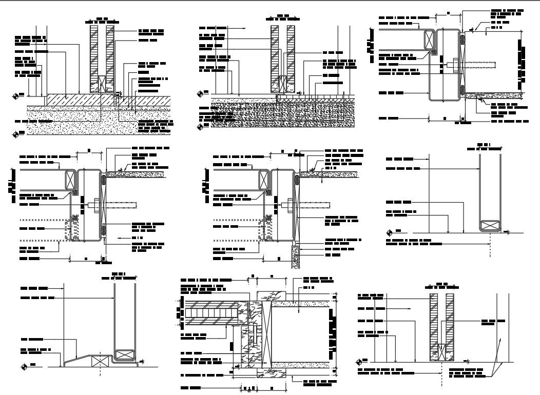 The AutoCAD Drawing file Contains the Section details of the Typical door. Download the AutoCAD DWG file.