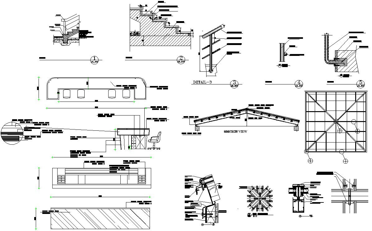 The AutoCAD file shows the details of the truss sectional drawing,Download the AutoCAD DWG file.