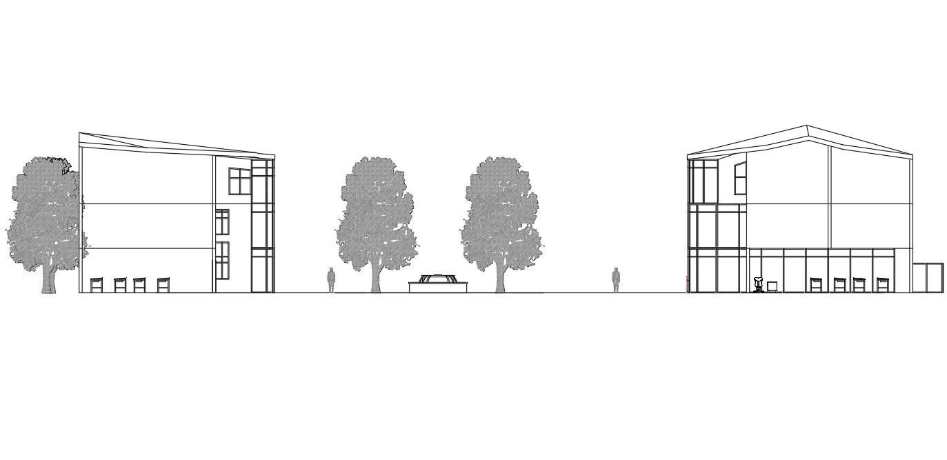 The CAD DWG drawing of the G+2 office building section design details. Download the AutoCAD DWG file.