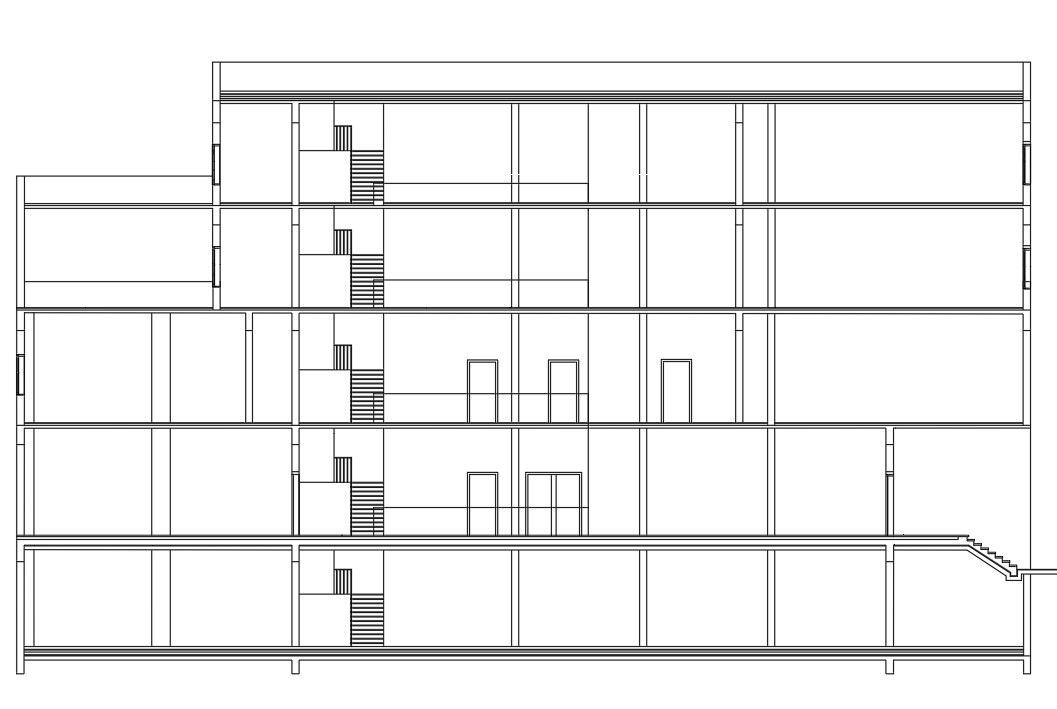 The CAD DWG drawing of the G+4 hotel building section details. Download the AutoCAD DWG file.