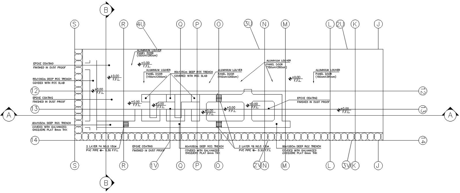 The CAD Drawing file of the Electrical substation plan. Download the AutoCAD DWG file.