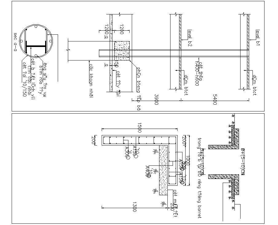 The CAD Drawing file shows the details of the typical Reinforcement steel bar details. Download the DWG file.