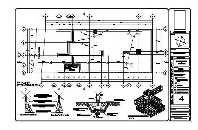 The Foundation and drainage layout of the 26x10m house plan AutoCAD model