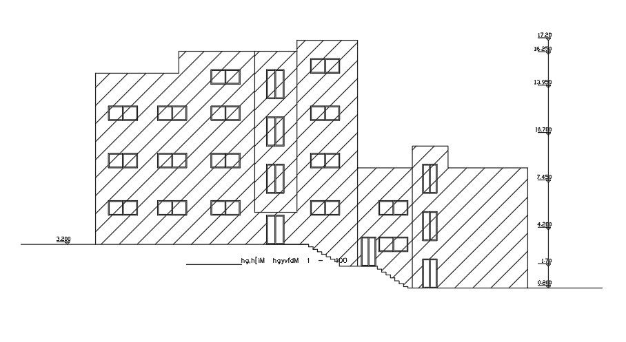 The Front Elevation Of The 21x13m House Building