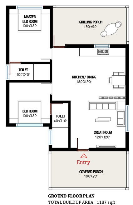 The House plan is given in this cad file. Download this cad file now.