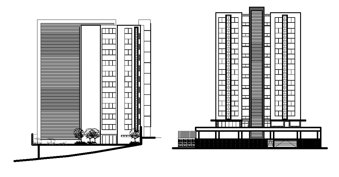 The apartment section detail the drawing presented in this AutoCAD file. Download the AutoCAD file.