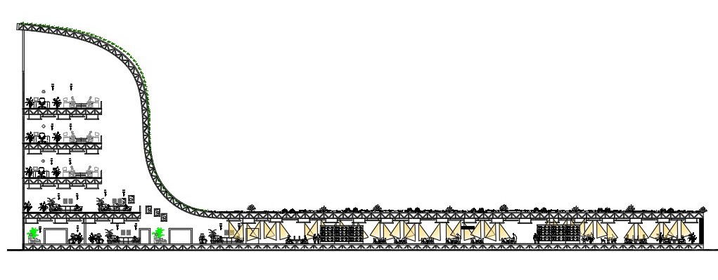 The architectural AutoCAD DWG Drawing of the steel office structure is given in this drawing file.Download the AutoCAD DWG file.
