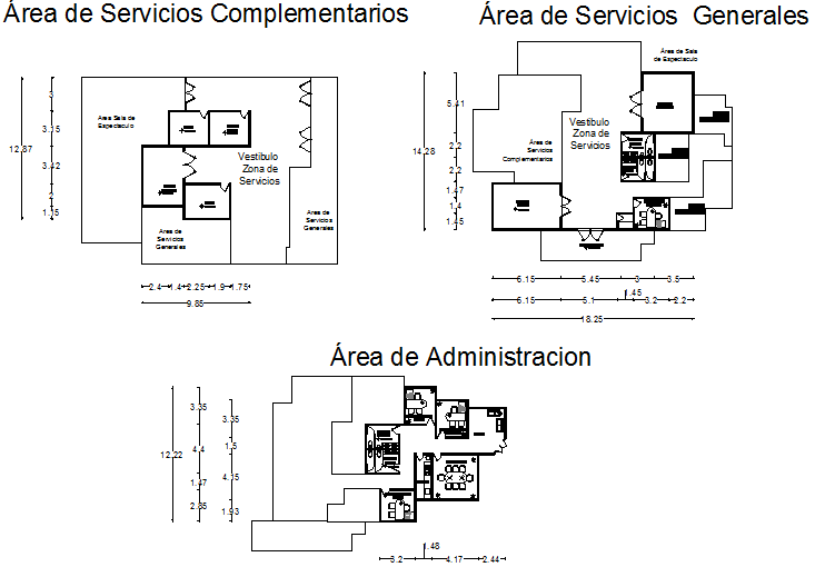 Theater plan detail dwg file