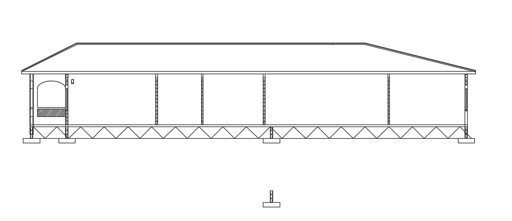 The back side elevation layout the 80’x75’ residential house building