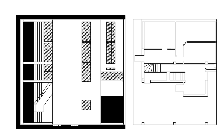 The back side elevation view of the 10x13m architecture villa building