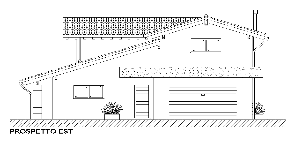 The back side elevation view of the 29’X27’ house building is given in this AutoCAD drawing model.Download now.