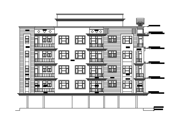 The back side view of the 86’x44’ multifamily apartment building