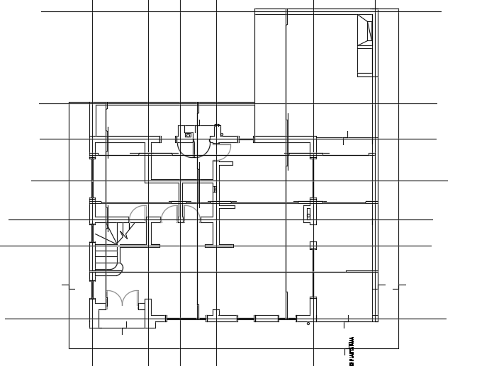 The beam layout of the 15x13m architecture 3bhk first floor house plan cad drawing