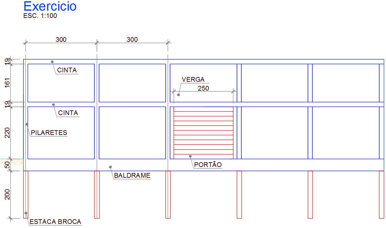The building structural section view is given in this CAD model