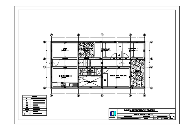 The column layout of the 12x6m architecture 3bhk house plan CAD drawing