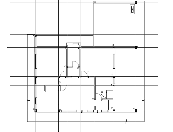 The column layout of the 15x13m architecture 3bhk first floor house plan cad drawing