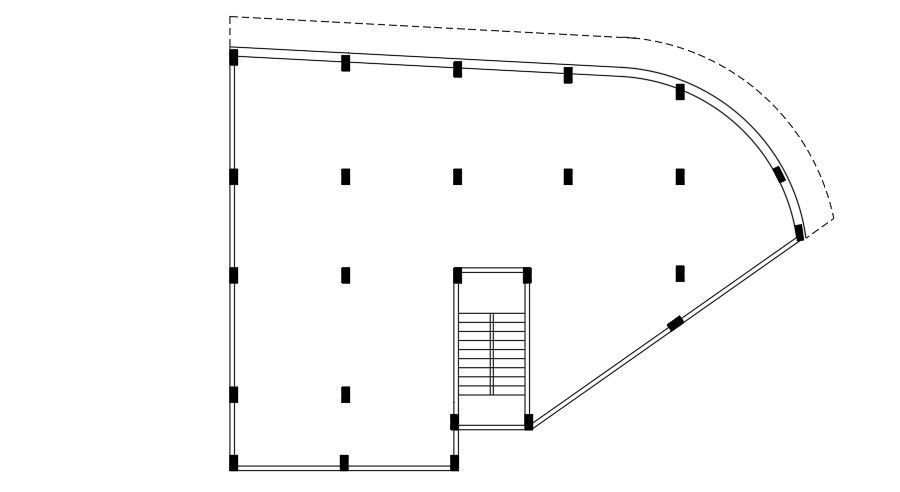 The column layout of the 16x14m house plan