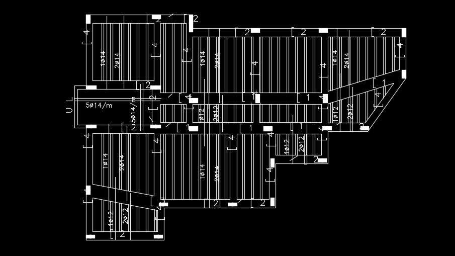 The column layout of the 23x22m house plan