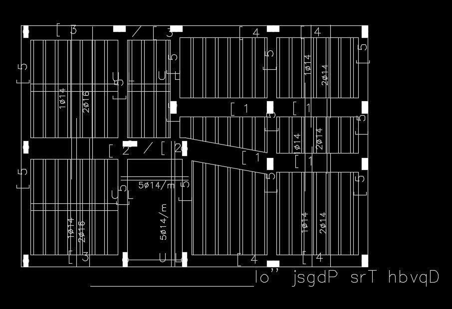 The column location detail of the 15x10m house plan
