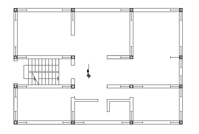 The column location of the 10x15m house building view